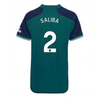 Billiga Arsenal William Saliba #2 Tredje fotbollskläder Dam 2023-24 Kortärmad